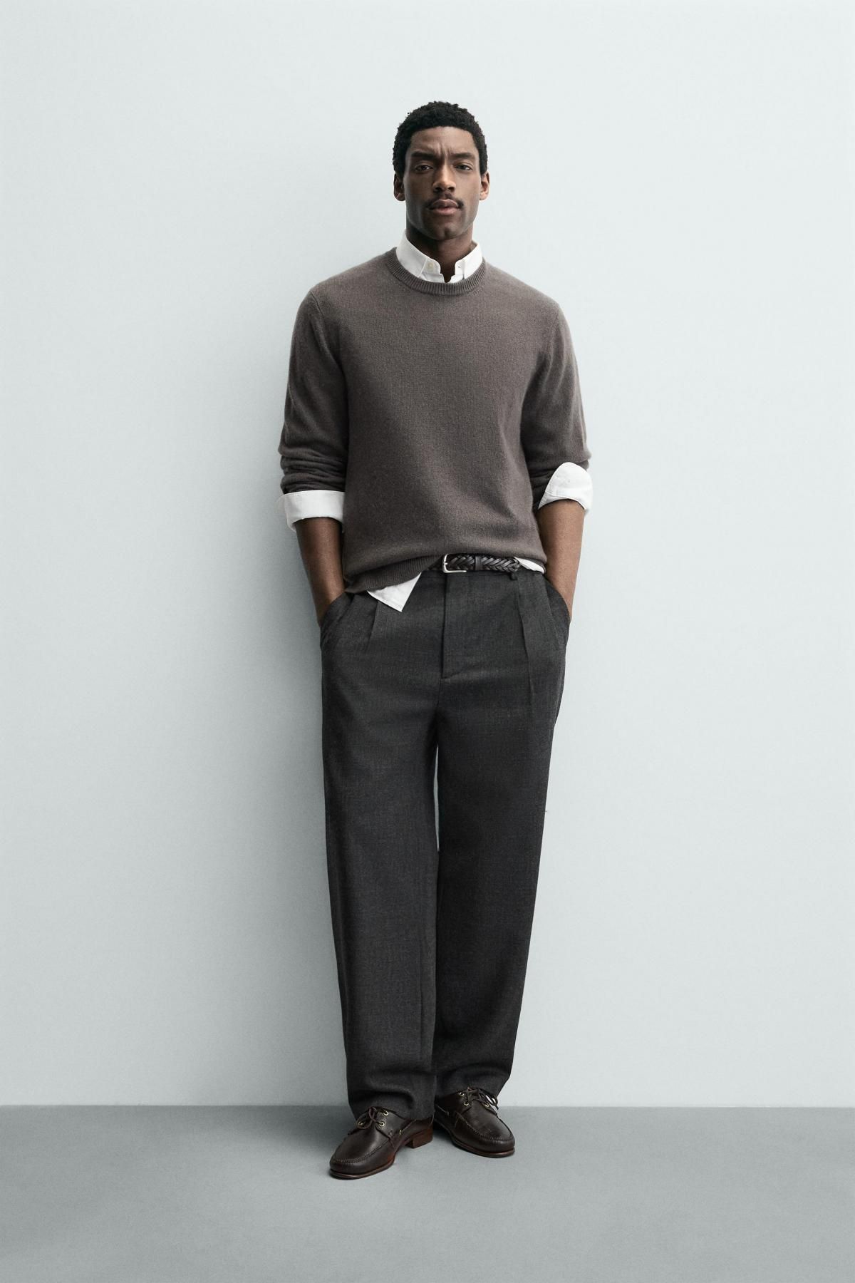 자라 캐시미어 레귤러핏 니트 스웨터 2893/364 TAUPE GREY - 상세 이미지 2