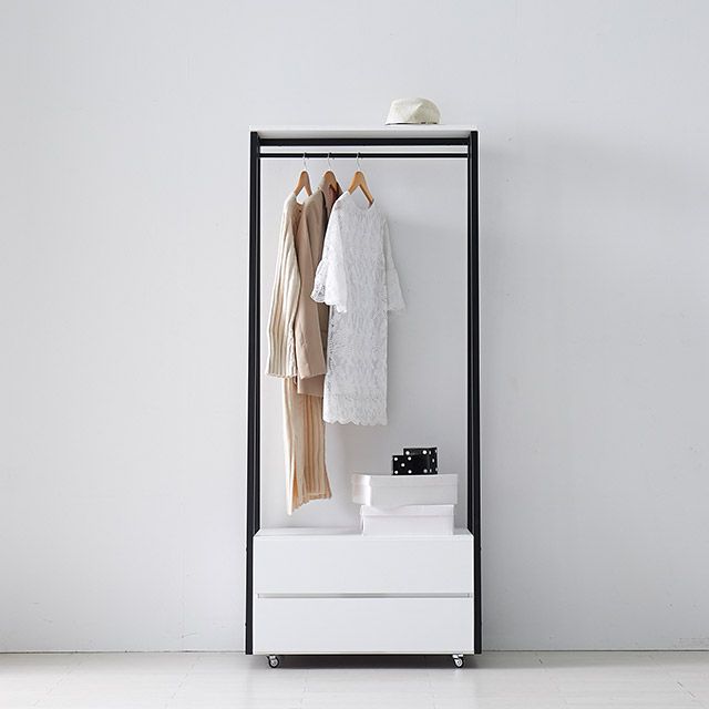 가구의서 G561 2단 이동식 서랍행거 800x420x1870mm - 메인 이미지