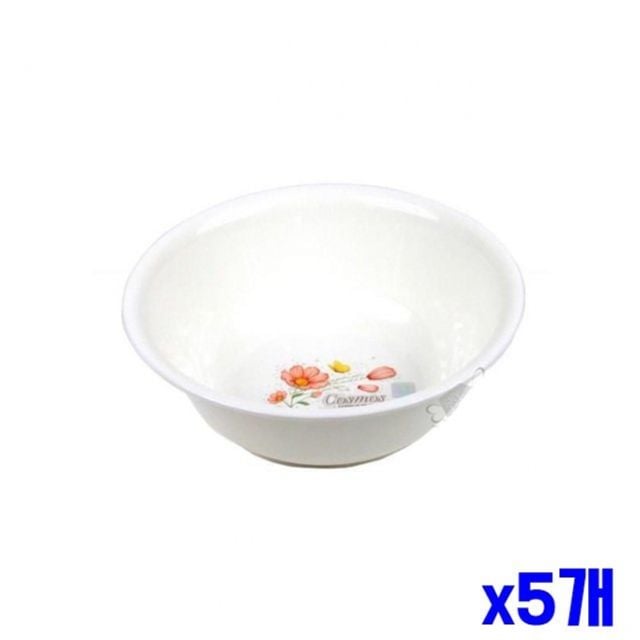 화이트 세수대야 소 x5개 화장실대야 세숫대야 - 상품 이미지