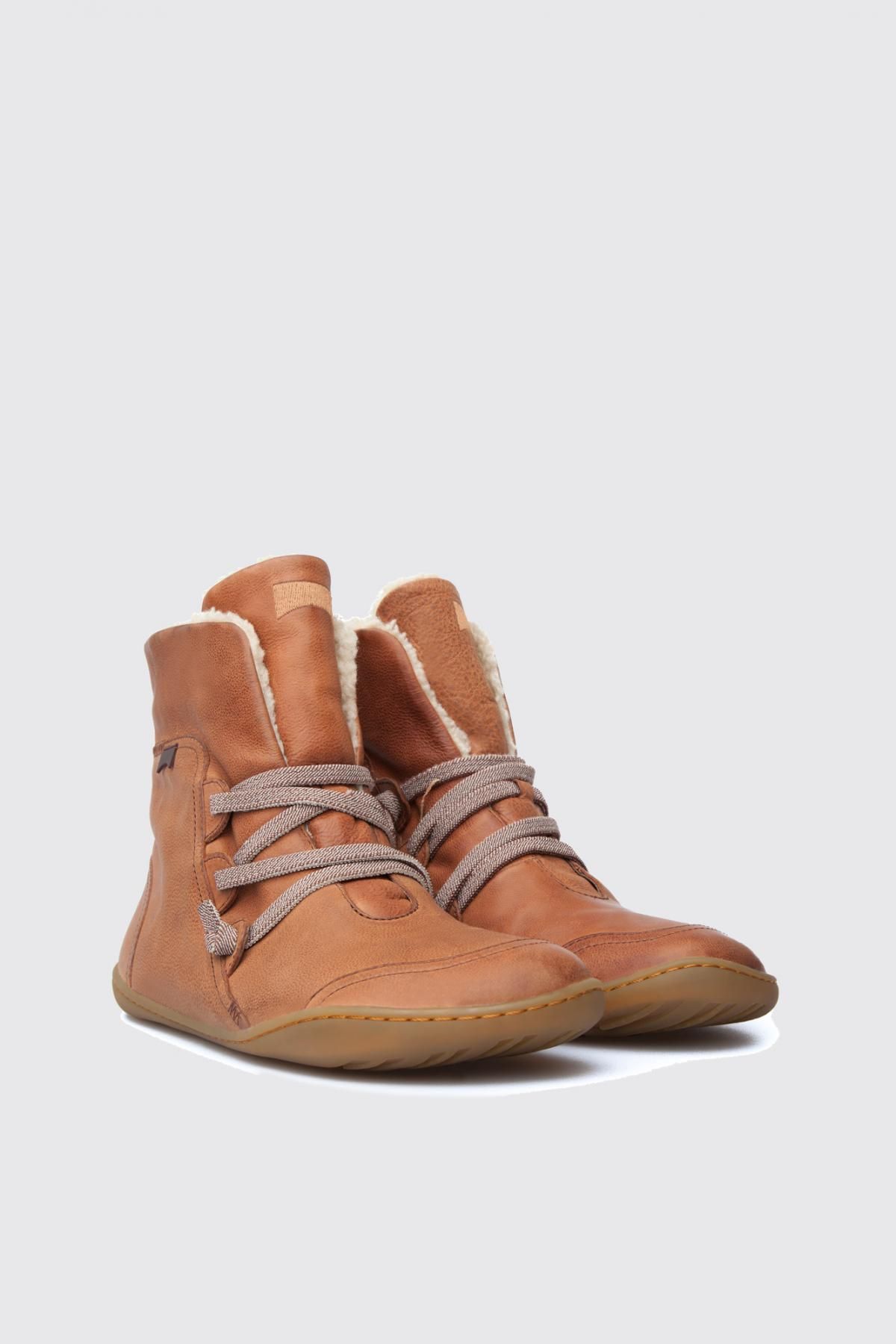 캠퍼 베어풋 레이스업 앵클부츠 Peu 46477-034 BROWN - 상세 이미지 2