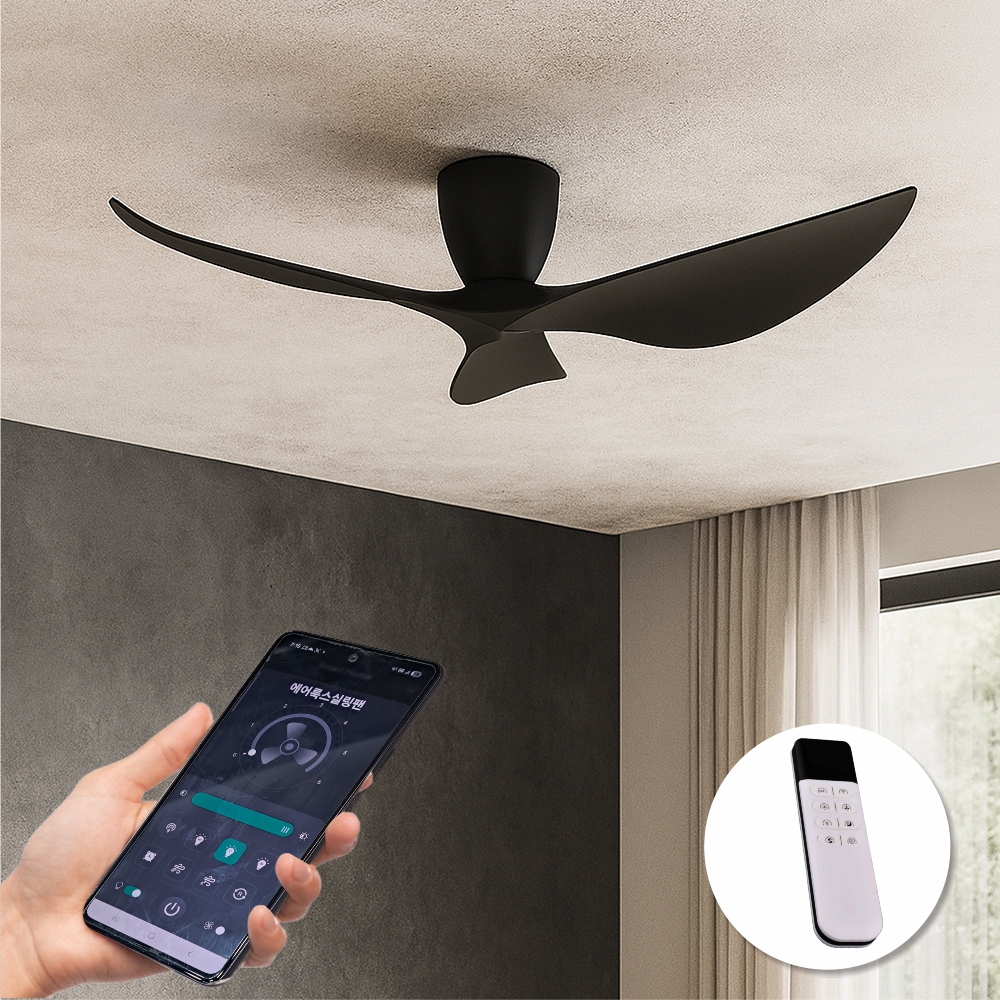 에어룩스 울트라 실링팬 스마트 IOT 136Cm(54인치) 제트블랙 안방 거실 씰링팬 - 상세 이미지 2
