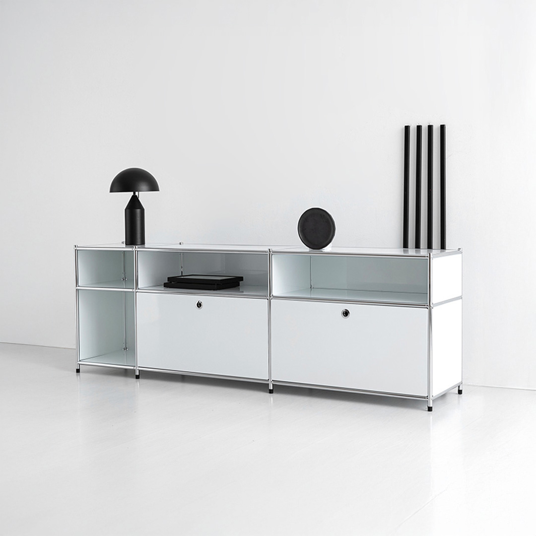 심플리 3x2 수납장 2문 BC144 1890mmx400mmx645mm, 2단, 화이트 7670.3974 이미지 8