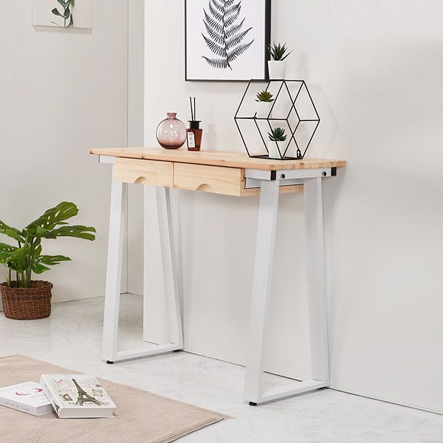 가구의서 CZ3154 원목 서랍 테이블 900x350x760mm - 메인 이미지