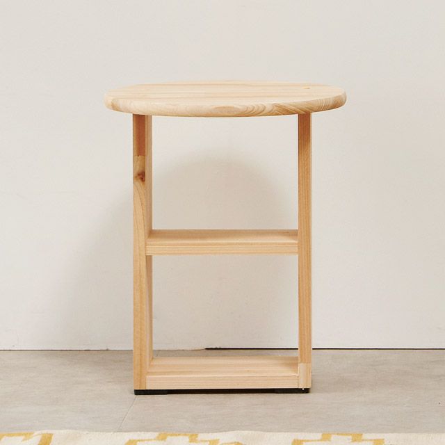 가구의서 H6696 삼나무 미니 다용도테이블 350x350x423mm - 메인 이미지
