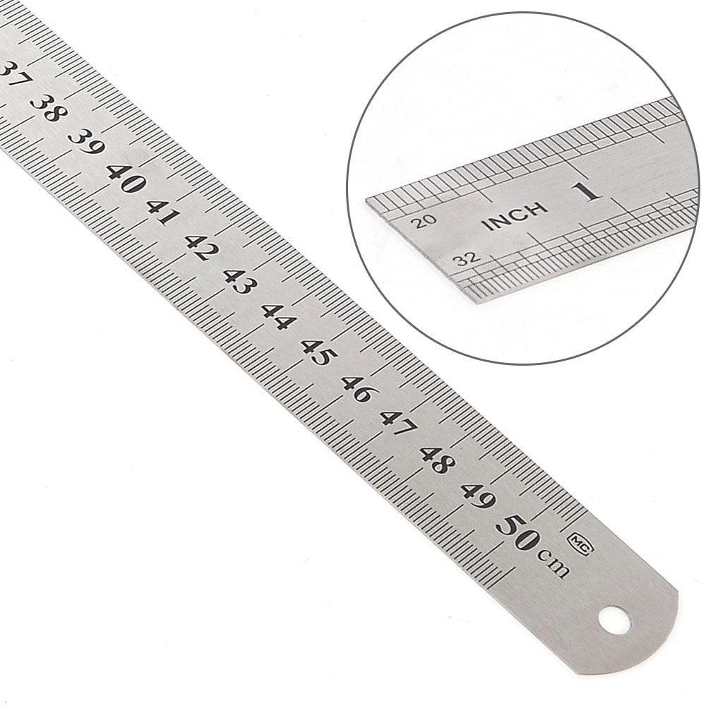 50cm 쇠자 X3개 스틸자 직자 스텐자 제도 사무용 자 - 메인 이미지