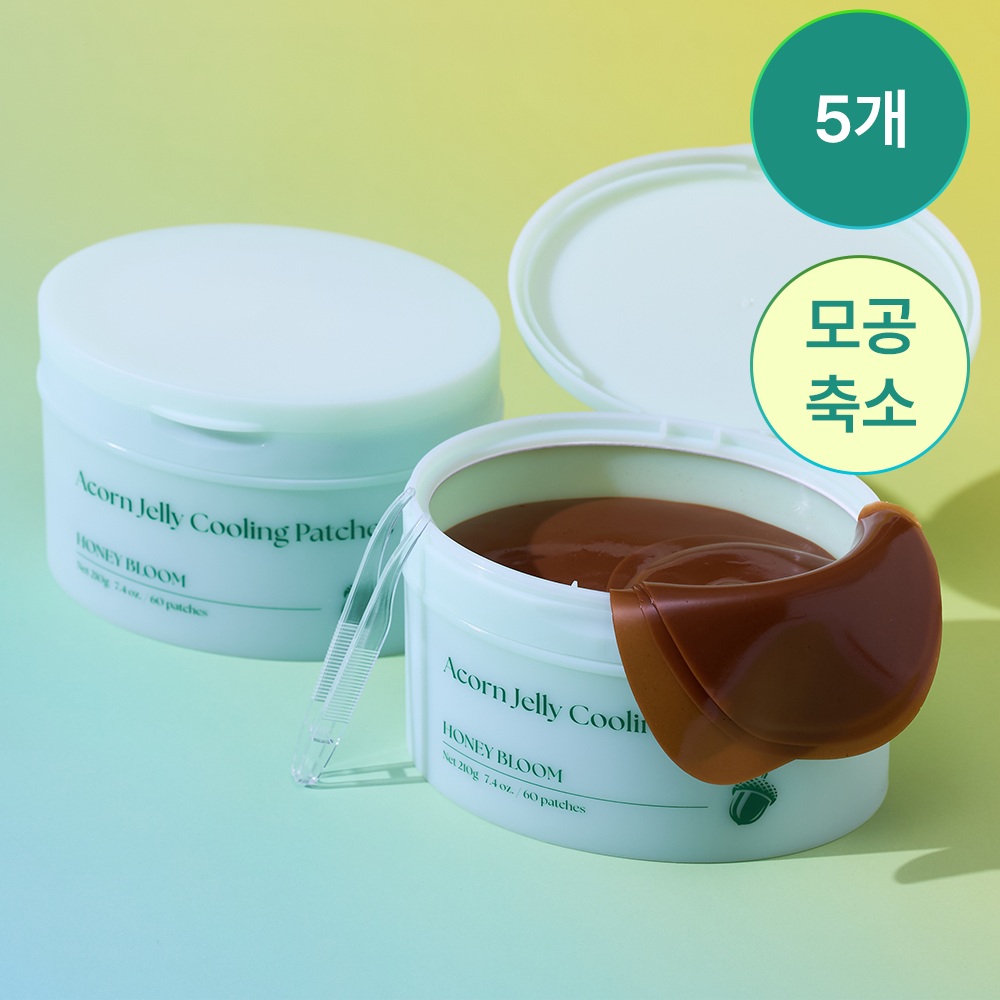 허니블룸 도토리 모공수렴 패치 쿨링 진정 패드 60매, 5개 - 상품 이미지