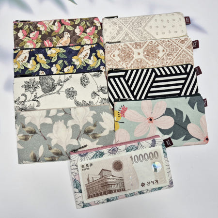 [ 한장만 선제작 상품 ] 패브릭 용돈 파우치