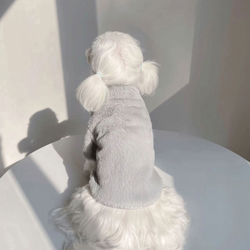 크레용펫 강아지 후리스 뽀글이 집업 겨울옷 - 상세 이미지 5