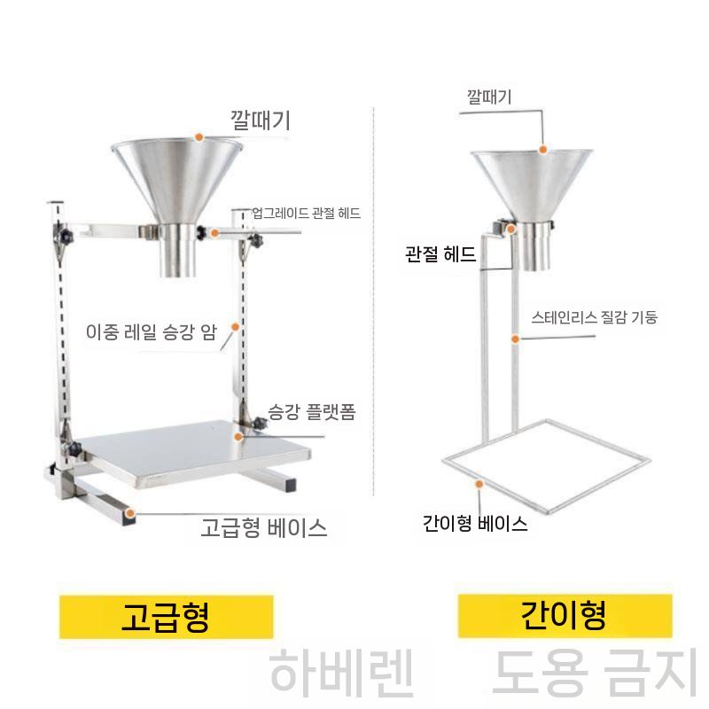 스텐 브래킷 식품 깔대기 식당 포장 소분 스탠드 거치대 입구넓은깔때기 주방 재료 - 상세 이미지 5