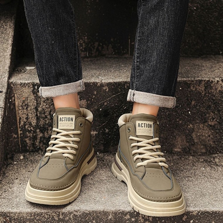 캐주얼 남자 워커 하이탑 운동화 데일리 슈즈 남성 키높이 신발