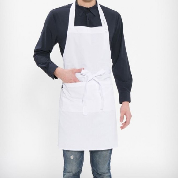 주방 앞치마 공방 카페 식당 목걸이형 화이트