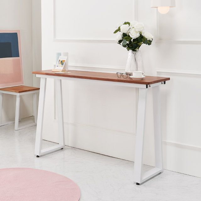 가구의서 CZ3121 멀바우 원목 테이블 1200x350x760mm - 메인 이미지