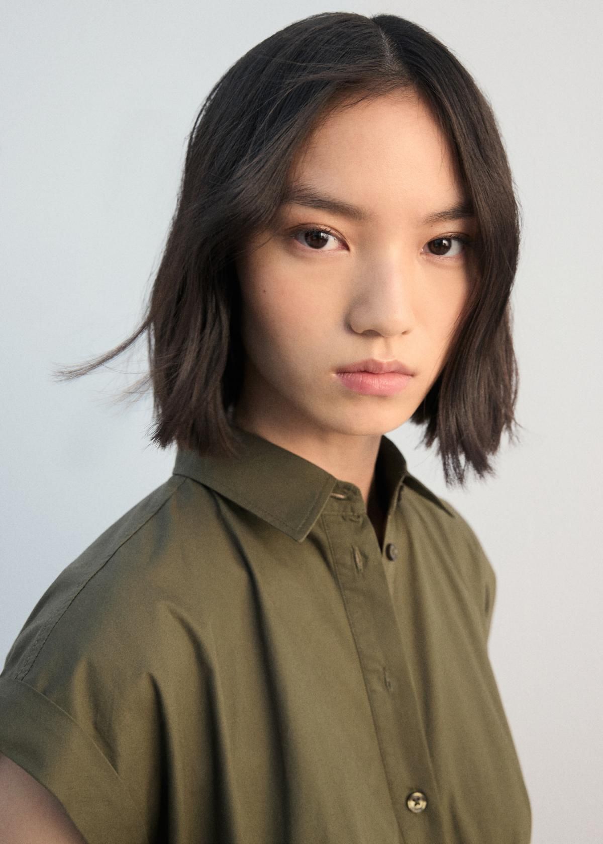 망고 코튼 카키 미디 셔츠 원피스 벨트 27042538 KHAKI - 상세 이미지 5