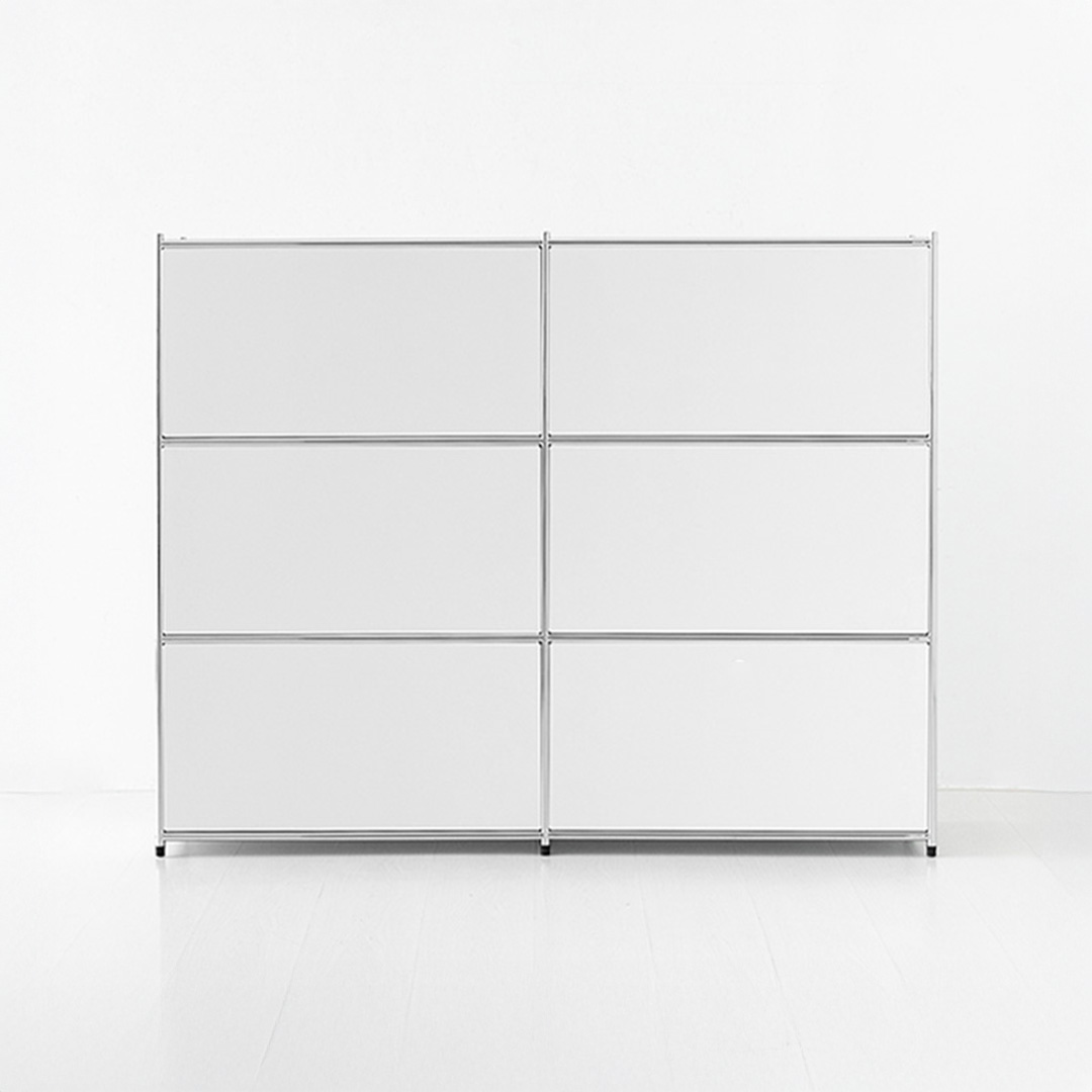 심플리 2x3 수납장 6문 BC134 1520mmx400mmx1210mm, 3단, 퓨어화이트 4195.4170 - 상세 이미지 3