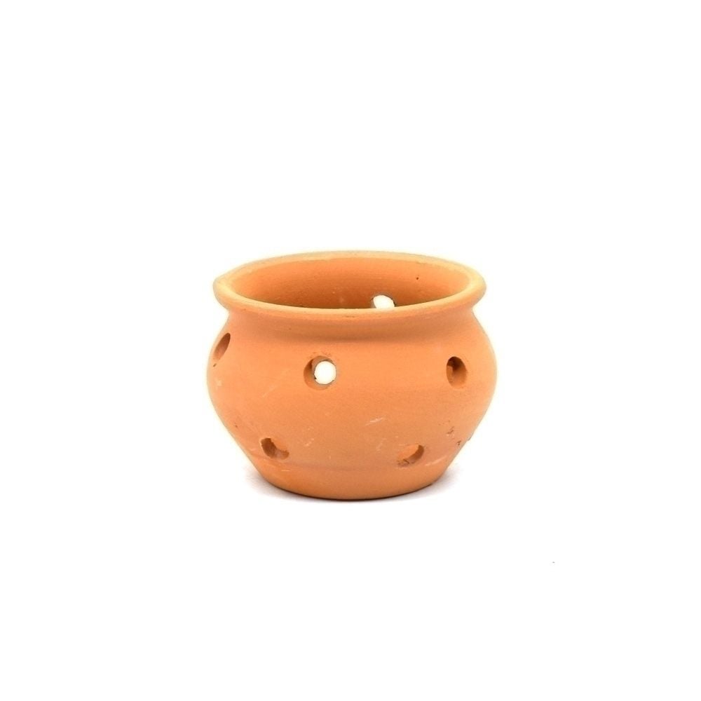 황토빛 공중걸이식물용 타공 토분 단지형 11x8cm - 메인 이미지