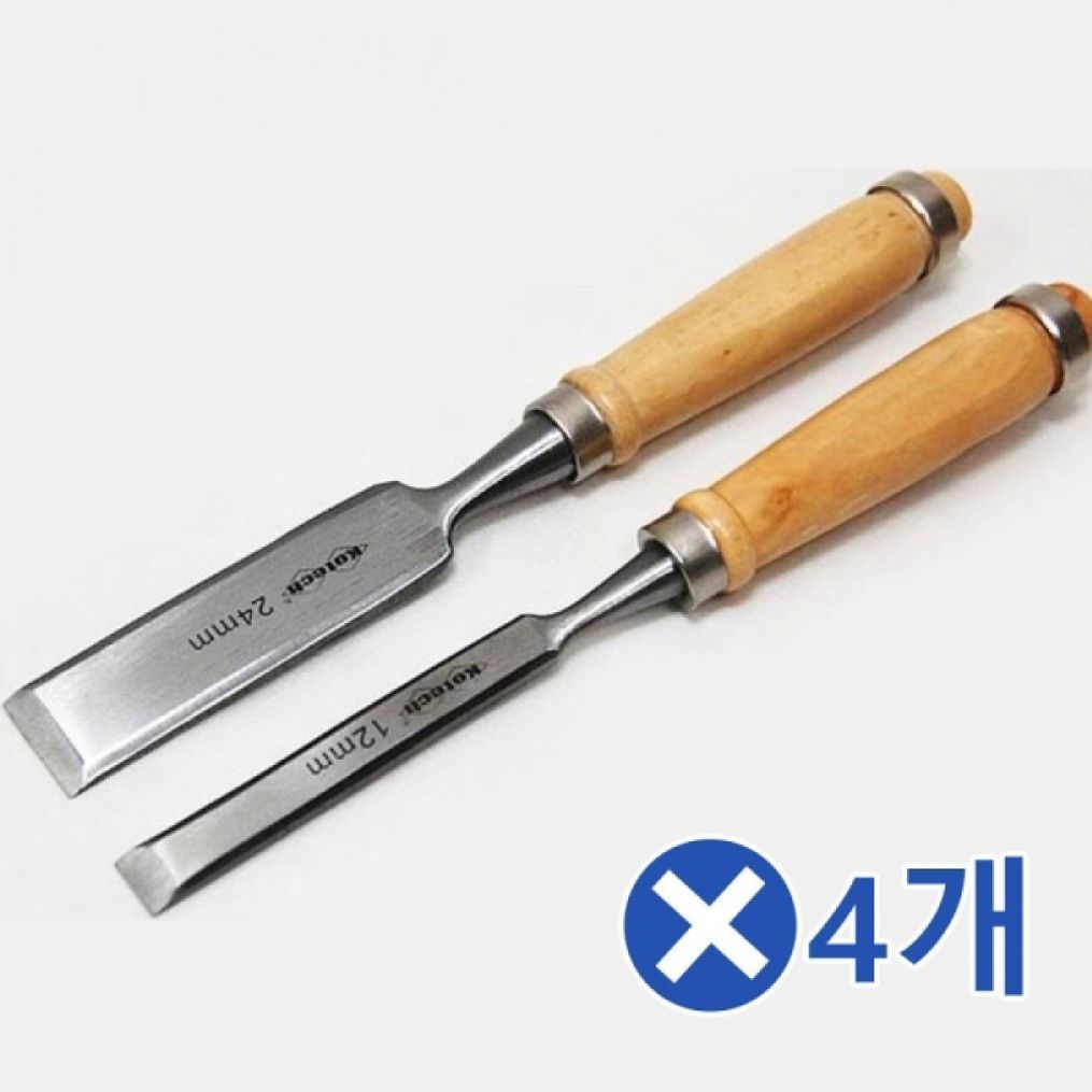 조각칼 목공 끌세트 12mm 24mmx4개 조각도세트 목공끌 - 상품 이미지