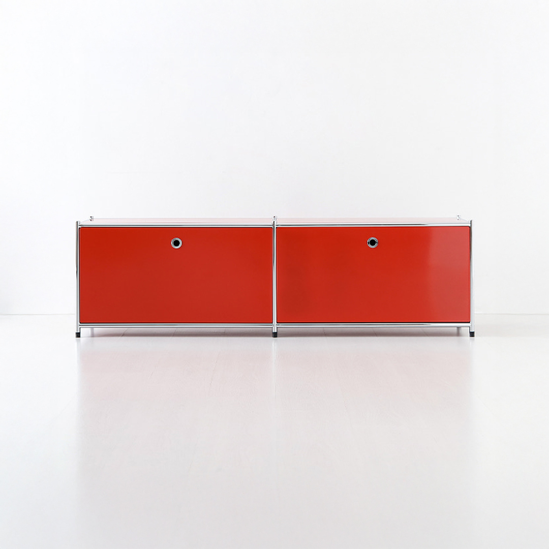 심플리 1x2 수납장 BC013 1520mmx400mmx445mm, 1단, 레드 0369.2237 - 상품 이미지