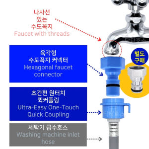 세탁기호스 급수 연결 연장 교체 세탁 호수 온수용 5M 삼성 엘지 대우 ... 개봉기 | 실사용 후기 - 상품 이미지 2