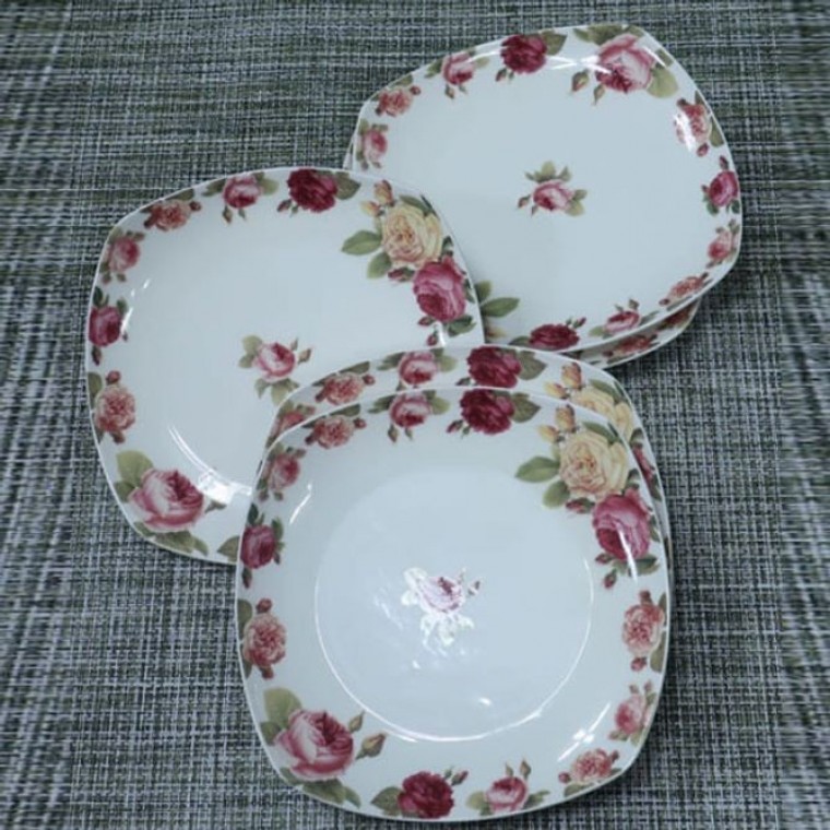 해도 로즈 접시 도자기 플레이팅 쿠프 17cm 5P - 상품 이미지