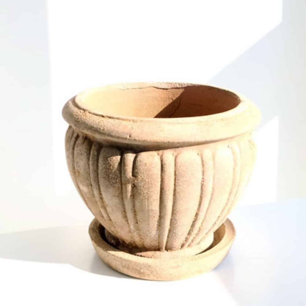 예쁜토분 빈티지화분 토분 22x18cm 받침셋 - 상품 이미지