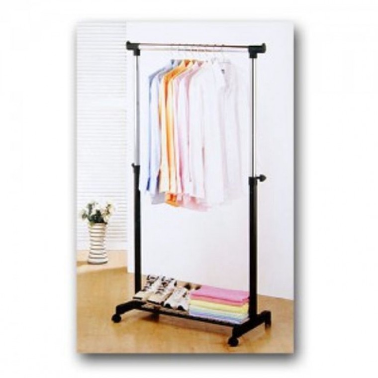 이동식 행거 스탠드 옷걸이 드레스룸 선반 수납 1단 - 메인 이미지