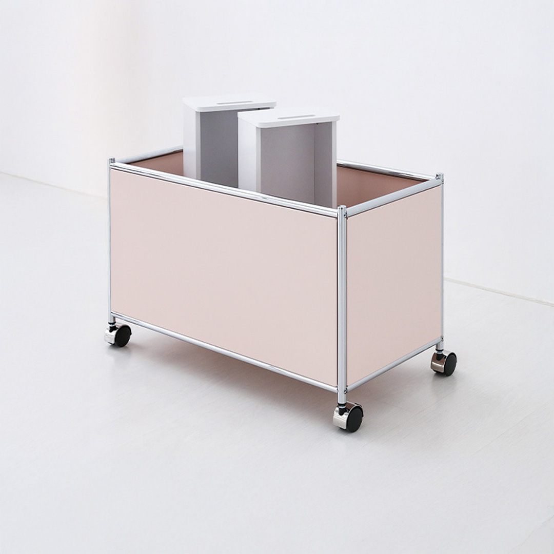 심플리 이동식 수납박스/사이드테이블 BC259 라이트핑크 6517.1869