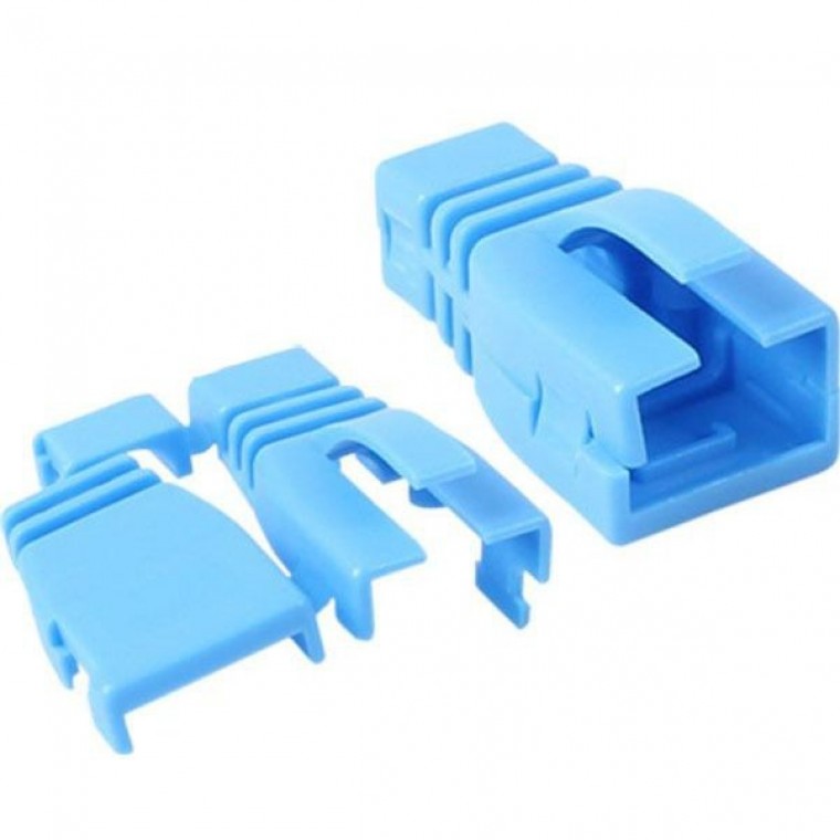 RJ 45 조립형 통부트 6파이 블루 100개 보호캡 - 상품 이미지