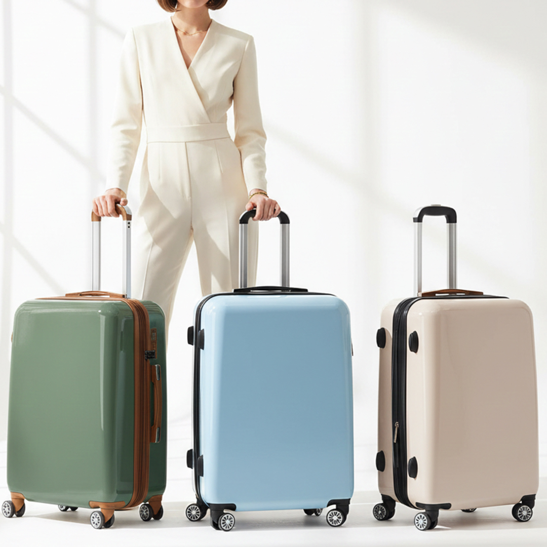 4중압축PC 확장형 캐리어 명품 승무원 기내용 미니 49cm(20인치), LINT GREEN - 상품 이미지