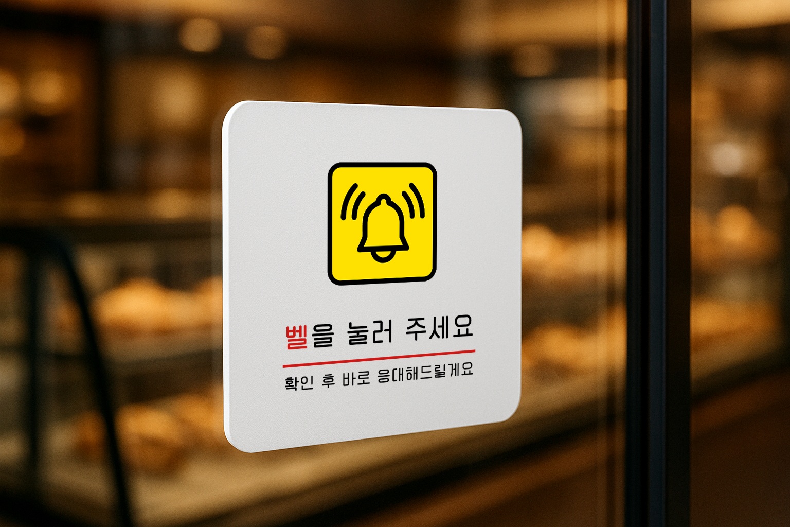 벨눌러주세요 표지판 벨 안내 안내판 표찰 안내 030 100x100 - 상세 이미지 3