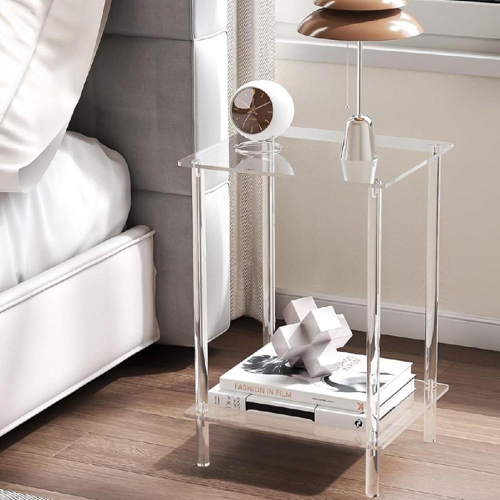 아크릴 커피 선반 카페 소파 보조 티테이블 투명 직사각형 A 4mm