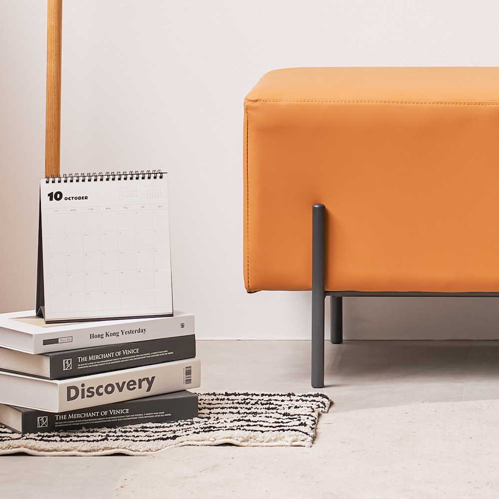 디부 편한 식탁 벤치의자 실리콘 가죽 긴의자 아이보리