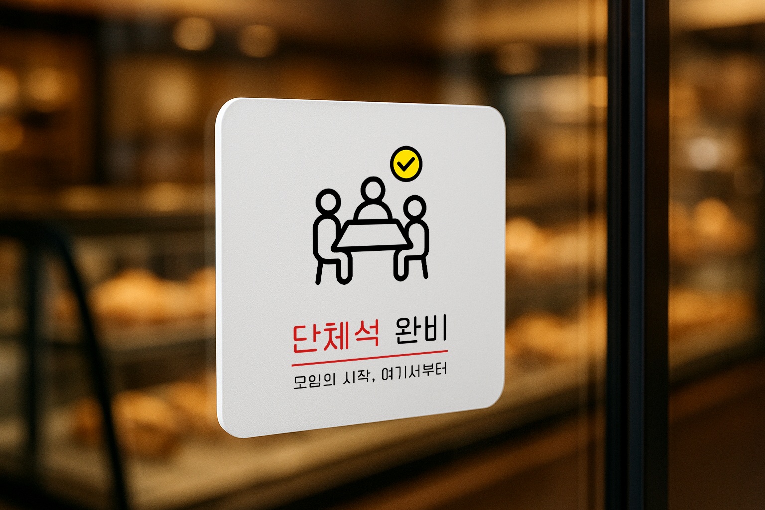 단체석 완비 표지판 단체이용 안내 안내판 표찰 안내 032 100x100 - 상세 이미지 3