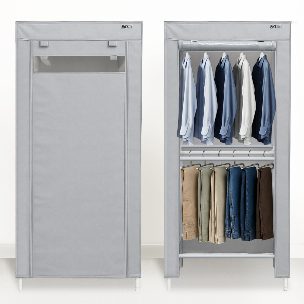 시스템 비키니 옷장 간이 비키니 이불장 커튼형 행거 부직포 옷장 비키니장