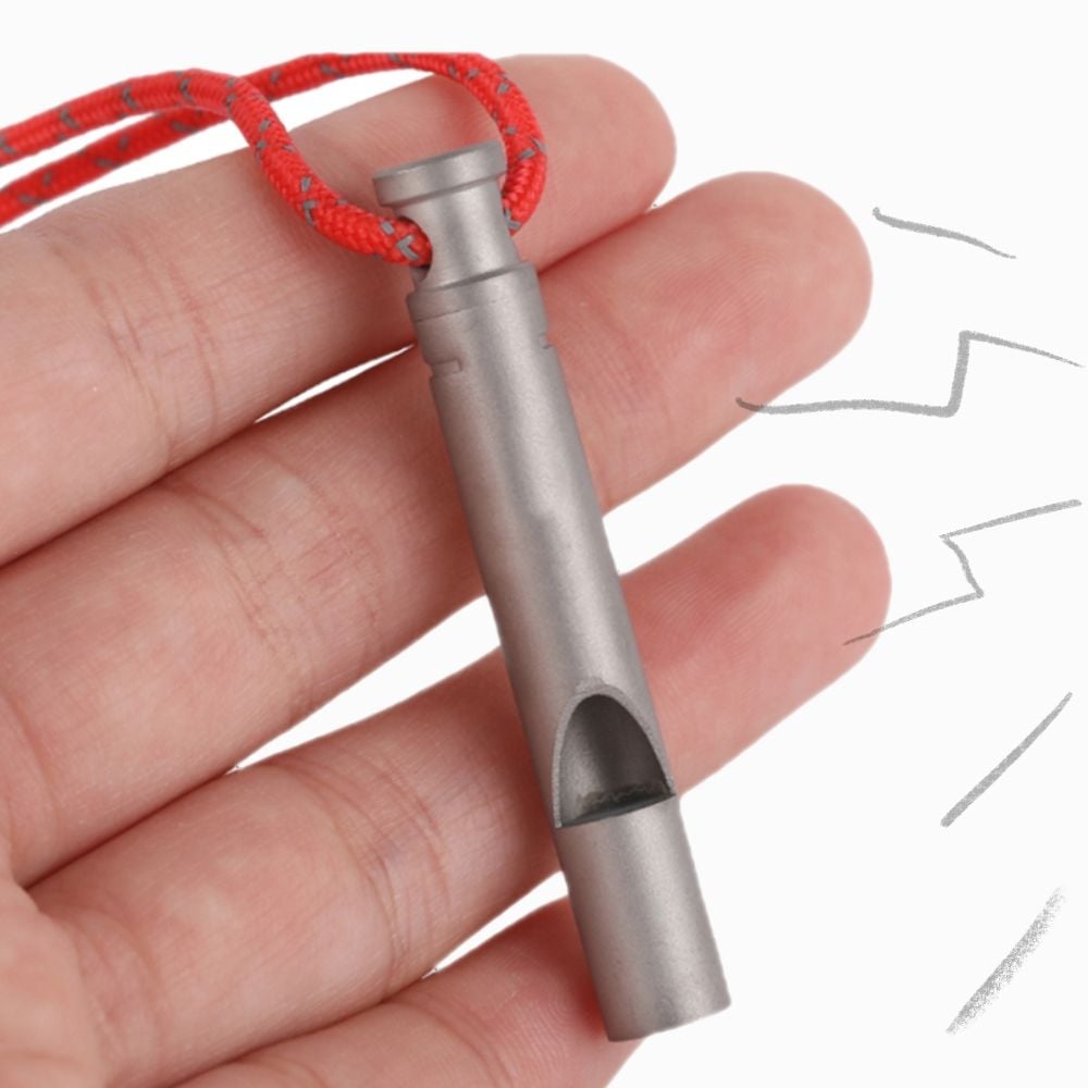 호루라기 415MM 끈포함 티타늄 125DB 휘슬 - 메인 이미지