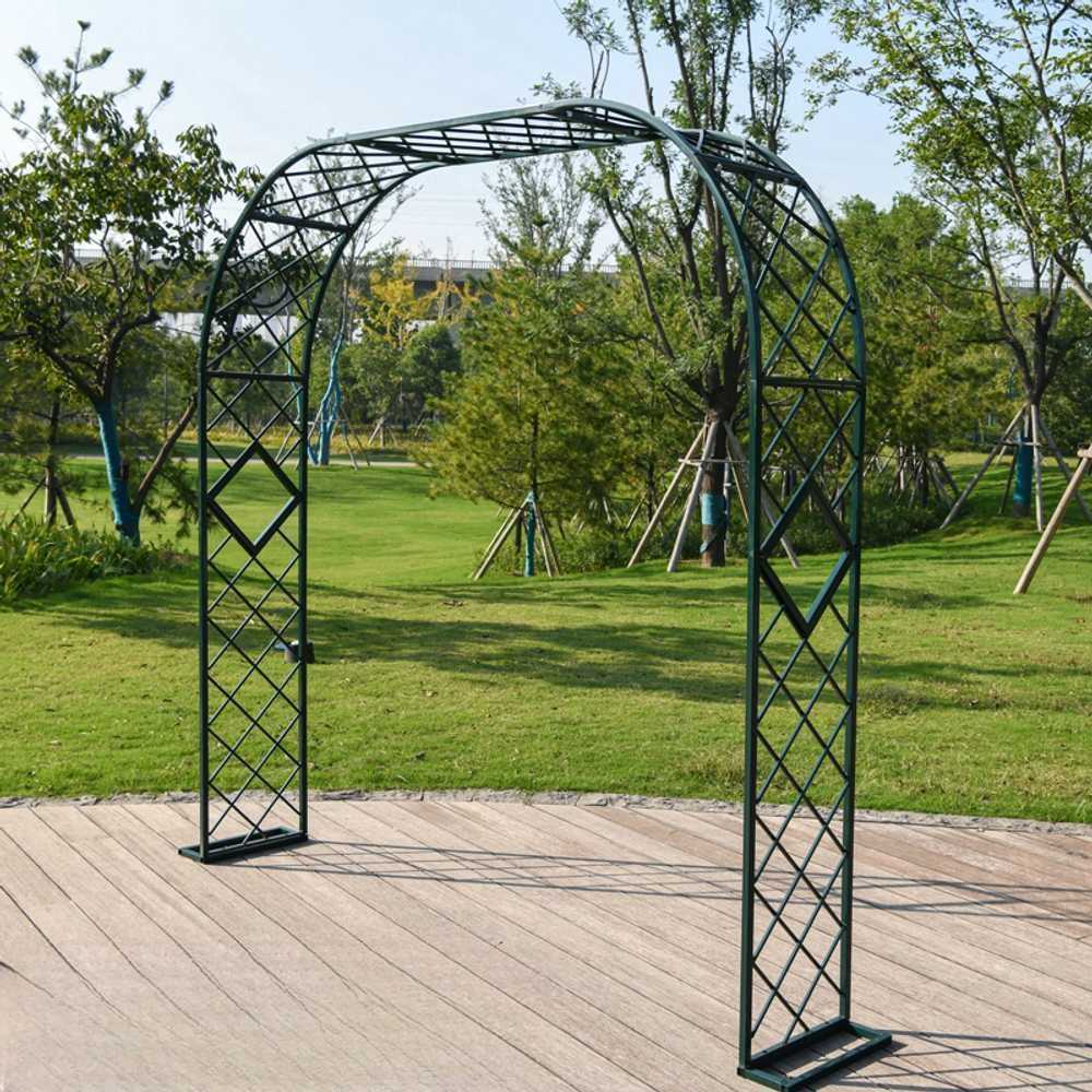 가든 넝쿨 아치 입구 장식 플랜트 트렐리스 구조물 220x230cm 그린 - 상품 이미지