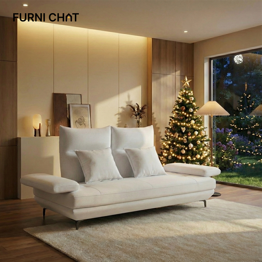 퍼니챗 바인 코모도 원단 아쿠아텍스 3인용 패브릭 스윙소파