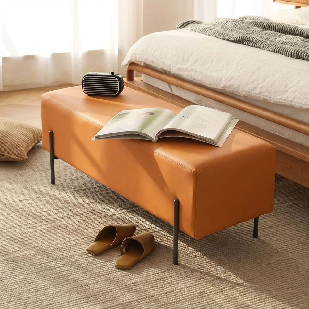 디부 편한 식탁 벤치의자 실리콘 가죽 긴의자 아이보리