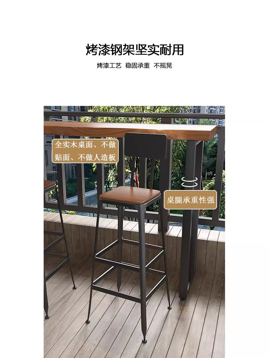 폭좁은테이블 책상 좁고 세로 거실 창가 긴테이블 베란다 틈새 카페 - 상세 이미지 3