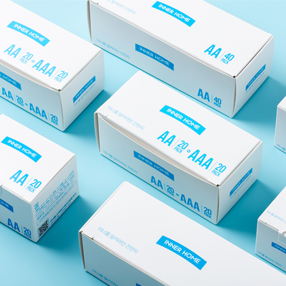 이너홈 건전지 알카라인 콤보팩 AA 20입+AAA 20입 제품 이미지
