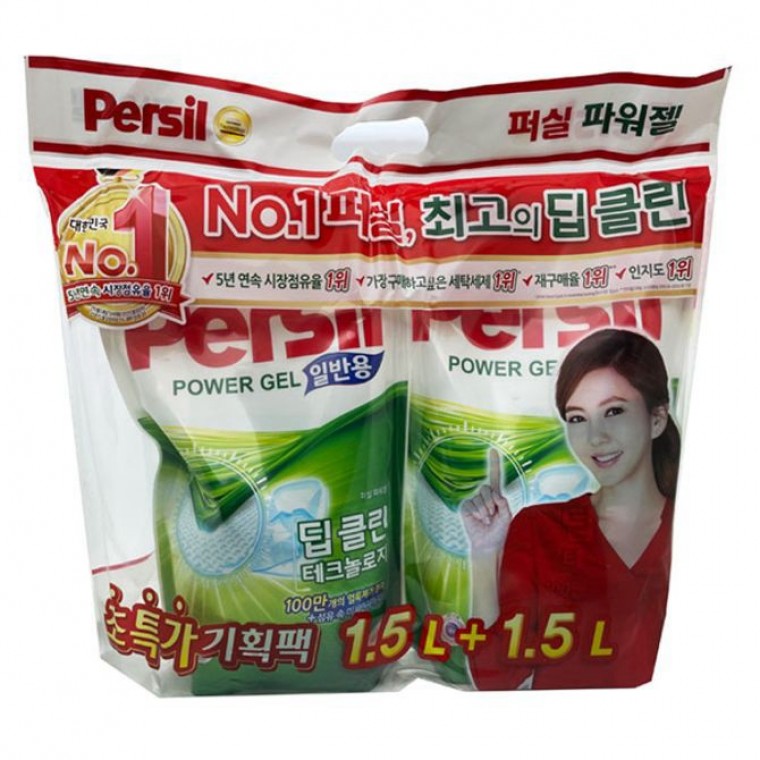 퍼실 세탁 세제 세탁기 빨래 리필 일반 1.5L 2p - 메인 이미지