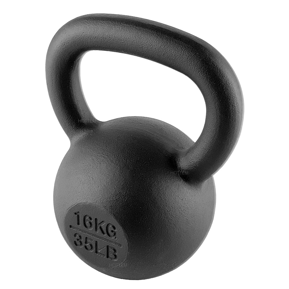 핫템 블랙분체 케틀벨 스윙 근력운동 캐틀벨 16kg - 상품 이미지