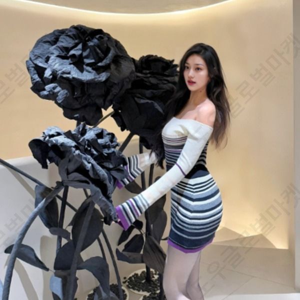 자이언트 페이퍼플라워 초대형 종이꽃 블랙장미 큰꽃 파티 - 상세 이미지 3
