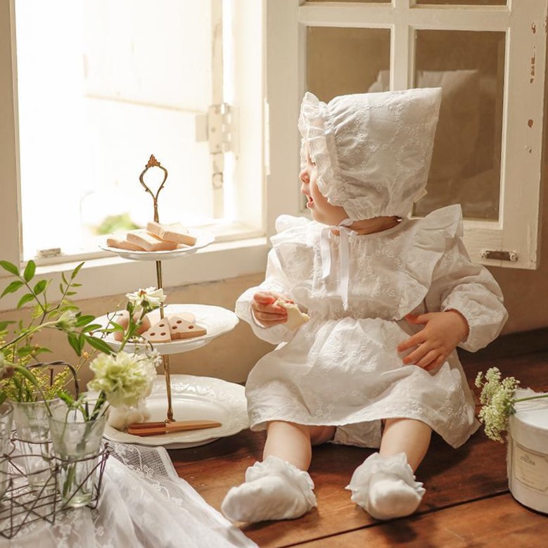 유럽풍 아기 악세사리 빌리 헤이즈 프릴 오가닉 턱받이 / 프릴 보넷