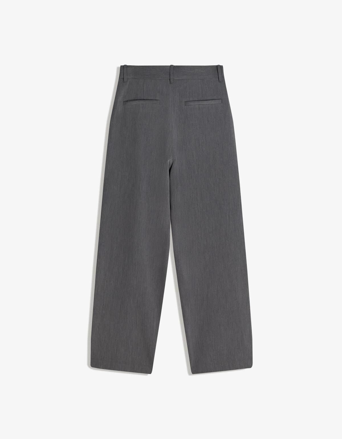 버쉬카 테일러드 크로스 웨이스트 와이드 팬츠 0904/710 DARK GREY - 상세 이미지 2