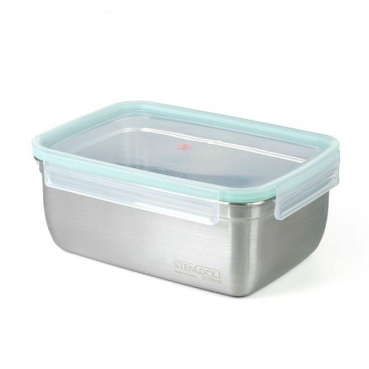 스텐락 밀폐용기 반찬통 김치통 찬기 직사각 3100ml - 메인 이미지