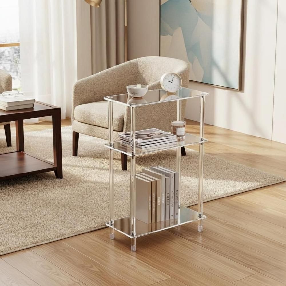 아크릴 보조테이블 슬림 인테리어 선반 소품 진열대