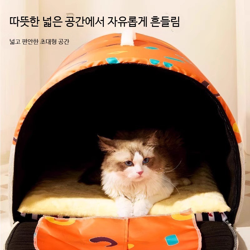 겨울철 고양이온열하우스 침대 고양이난방집 수면 - 상세 이미지 3