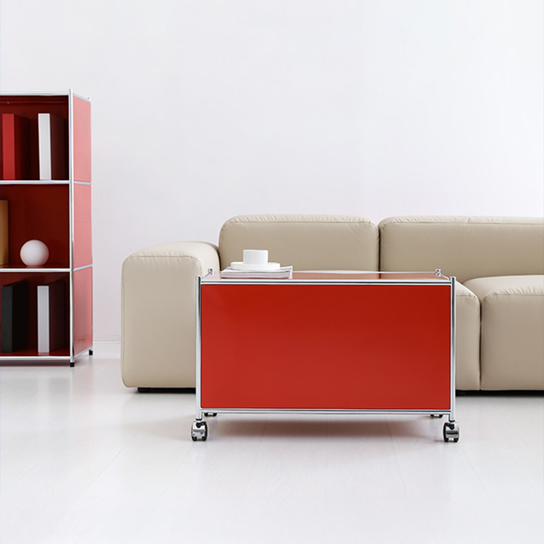 심플리 이동식 수납박스/사이드테이블 BC259 레드 9437.2450