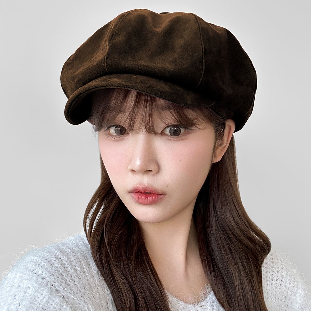벨벳 헌팅캡 여성 가을 겨울 팔각모 헌팅캡 빵모자 뉴스보이캡 이미지 7