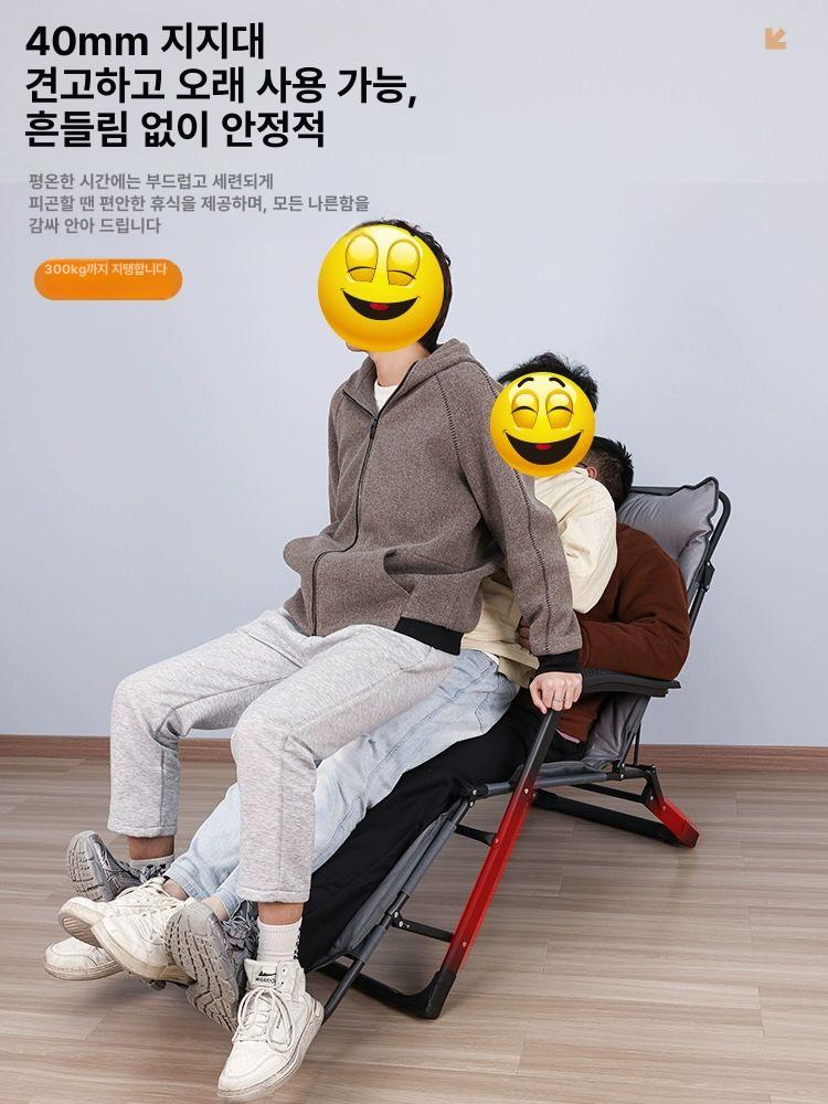 접이식 침대의자 리클라이너 안락 암체어 거실 휴식 낮잠 의자 - 상세 이미지 4